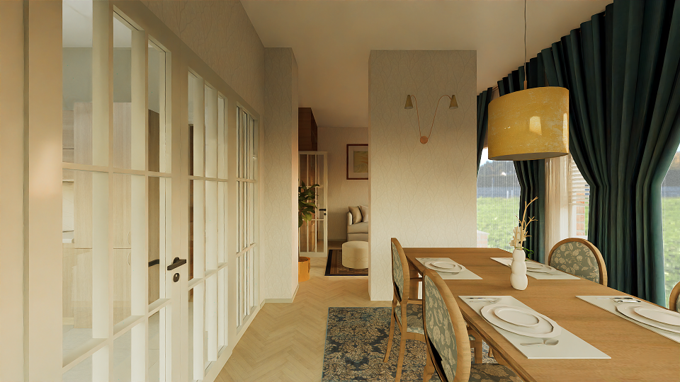 Klasszikus étkező-nappali